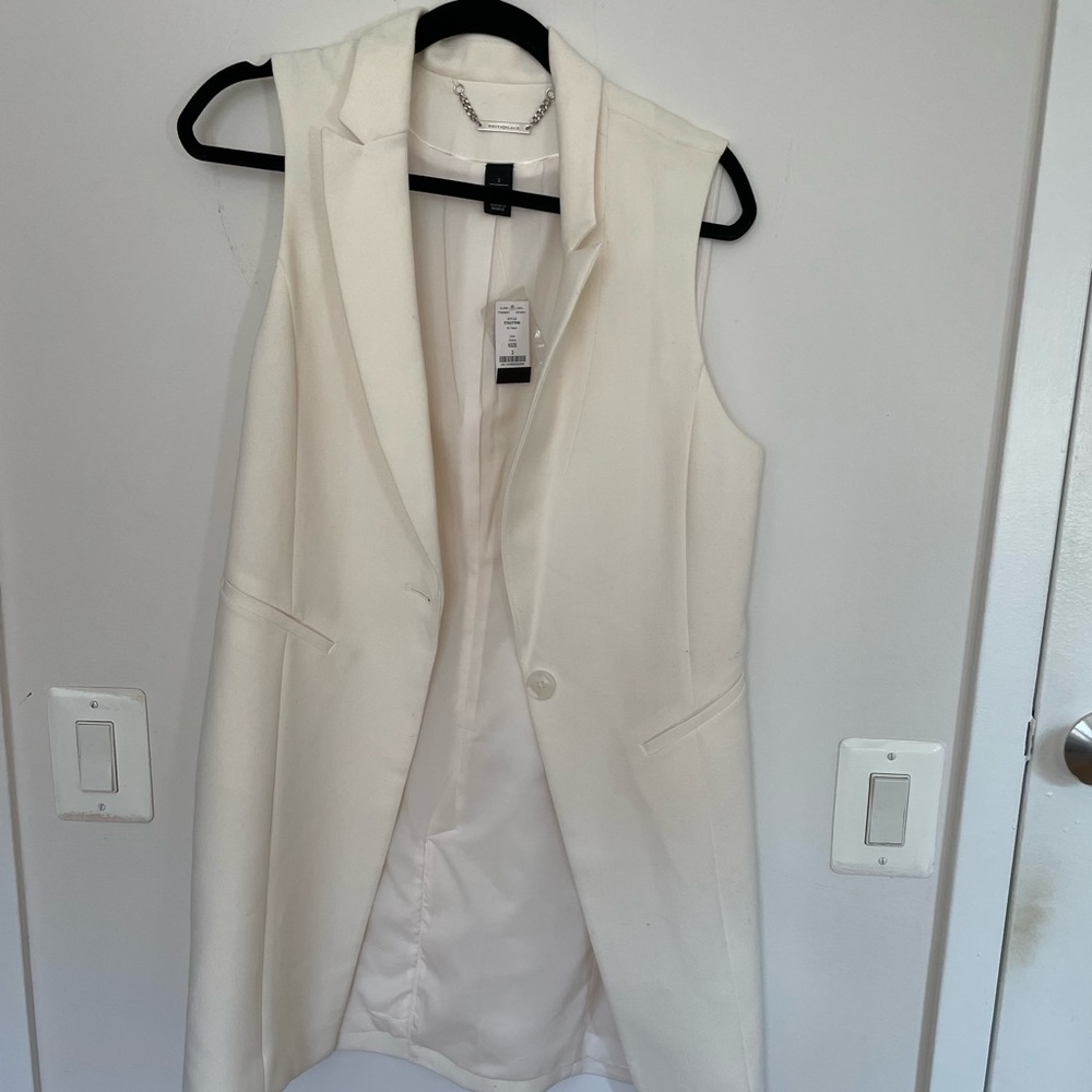 NWT White House Black Market Long Vest